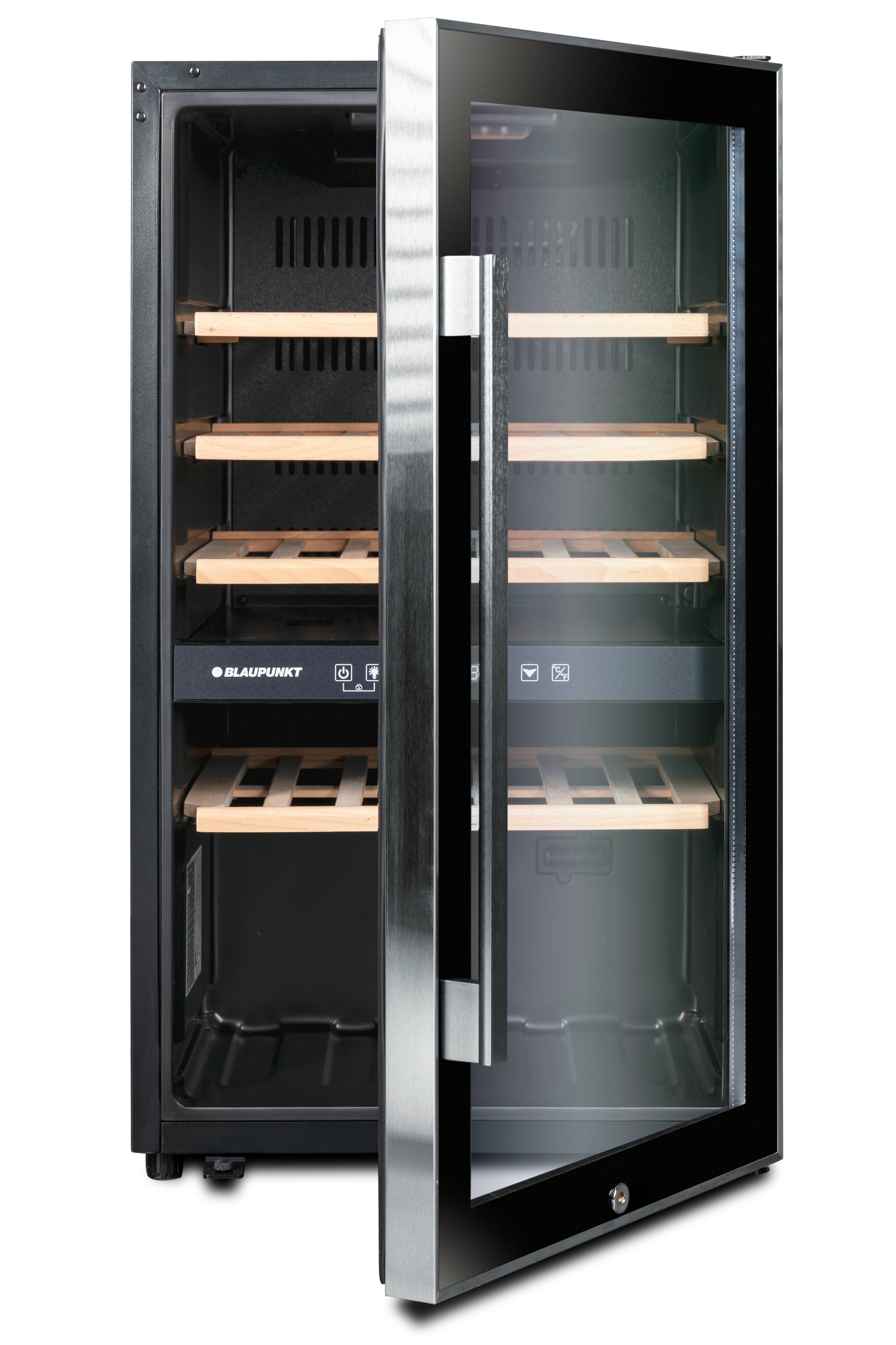 Großer Weinkühlschrank mit halboffenere Glastür